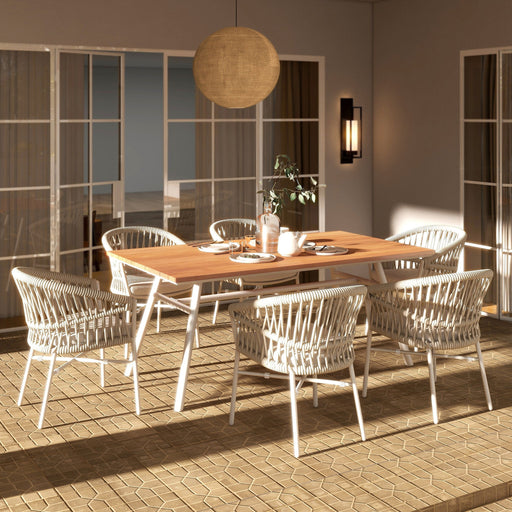 Maiden - 6 Seater Patio Dining Table - Natural Teak - R&R Furniture Gallery (Fountain Valley, CA)