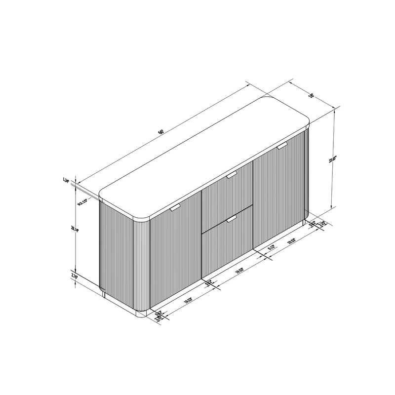 Donnie - Storage Buffet - Natural - R&R Furniture Gallery (Fountain Valley, CA)