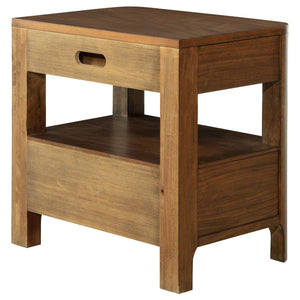 Verona - 2 Drawer Bedside Table With Hidden Storage - Walnut