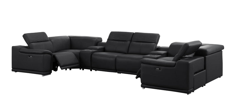2679 - 8-Piece U-Shaped Power Reclining Sectional In Genuine Leather (2 Recliners)
