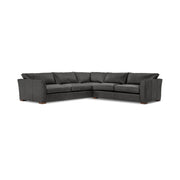Classic Home Bryson 3-piece ElPaso sectional sofa in neutral fabric, showcasing a modern stationary sectional design.