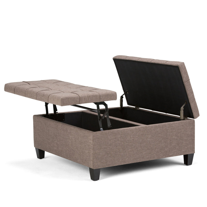 Harrison - Upholstered Coffee Table Storage Ottoman - R&R Furniture Gallery (Fountain Valley, CA)