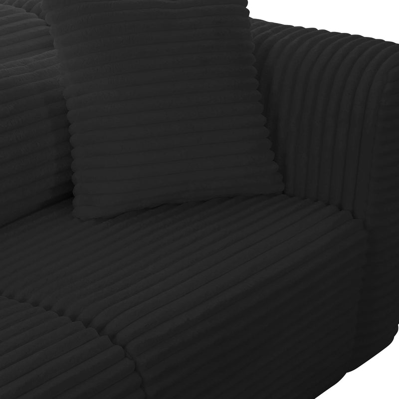 Tarra - Fluffy Oversized Corduroy Modular Sectional - R&R Furniture Gallery (Fountain Valley, CA)