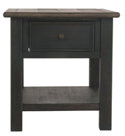 Tyler Creek - Rectangular End Table - Grayish Brown / Black - R&R Furniture Gallery (Fountain Valley, CA)
