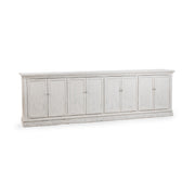 Classic Home Elmer 8-door buffets cabinet in Shoreline Wash with wood finish and ample storage space.