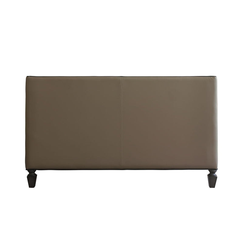 House Beatrice - Loveseat With 3 Pillows - Tan Synthetic Leather , Black Synthetic Leather & Charcoal - R&R Furniture Gallery (Fountain Valley, CA)