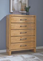 Sherbana - Five Drawer Chest - Light Brown - R&R Furniture Gallery (Fountain Valley, CA)