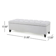 Glouster - Storage Ottoman - Light Gray - R&R Furniture Gallery (Fountain Valley, CA)