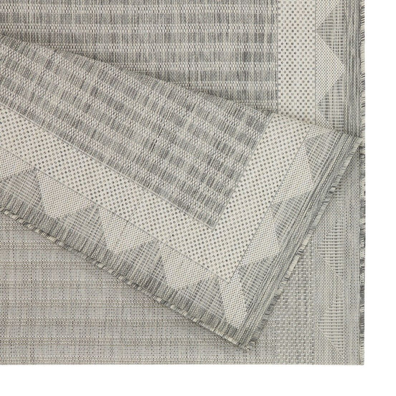 Sunshine - 5'3" X 7'3" Indoor & Outdoor Area Rug - Silver - Polypropylene - R&R Furniture Gallery (Fountain Valley, CA)