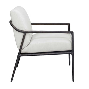 Thayer - Outdoor Upholstered Lounge Chair - Bronze / White