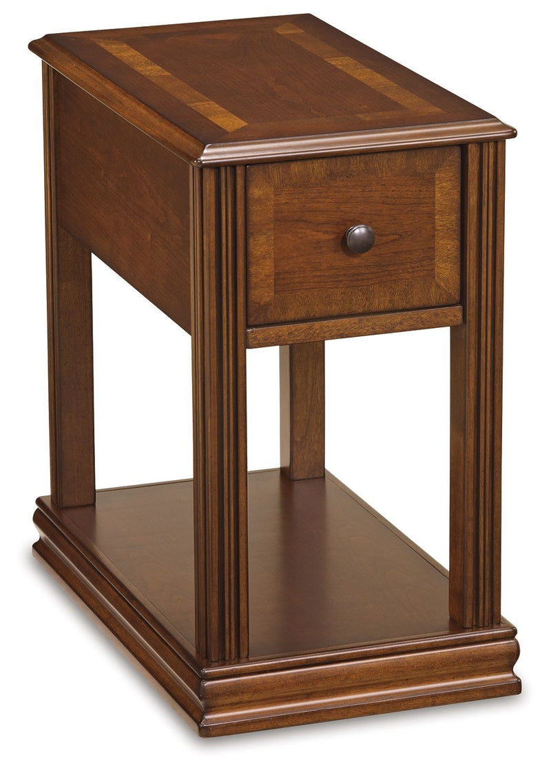 Breegin - Chair Side End Table - Removable Tray - Brown - R&R Furniture Gallery (Fountain Valley, CA)