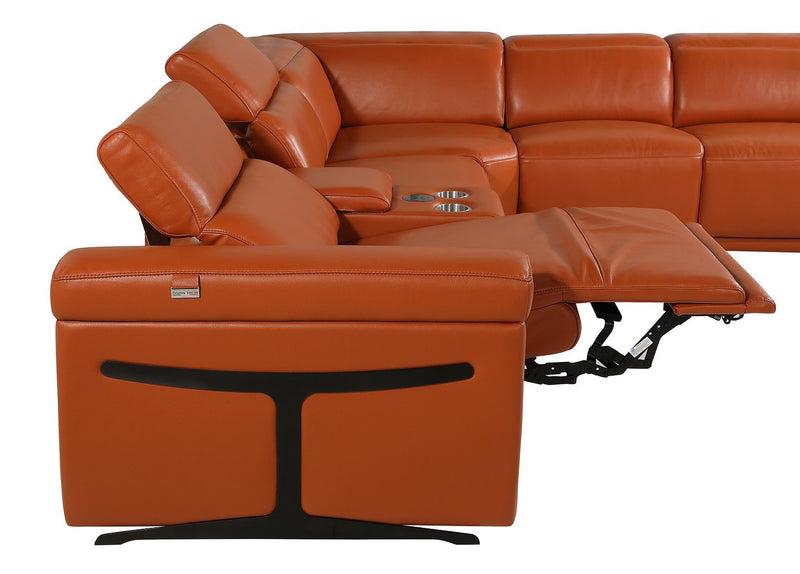 1126 - 8-Piece U-Shaped Sectional Sofa In With 2 Power Recliners & Power Headrests