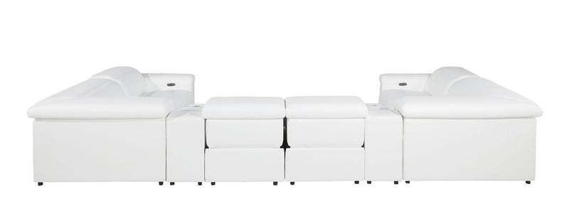 1126 - 8-Piece U-Shaped Sectional Sofa In With 4 Power Recliners & Power Headrest