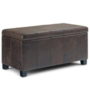 Dover - Storage Ottoman Bench - Distressed Brown - R&R Furniture Gallery (Fountain Valley, CA)