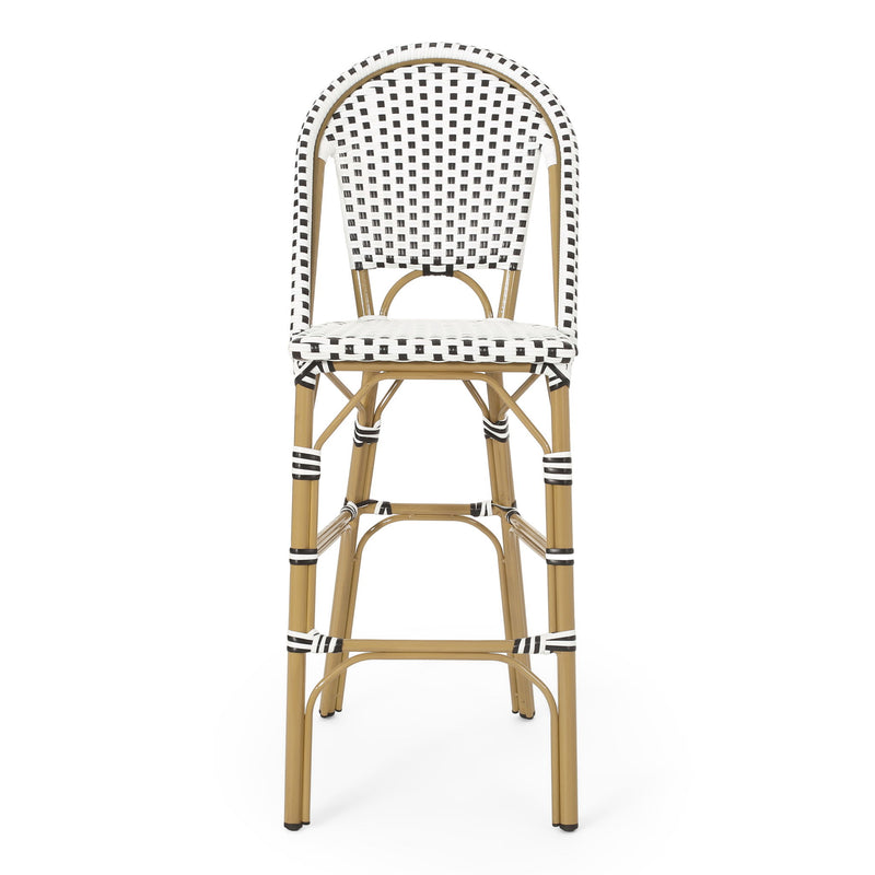 Outdoor Pe Rattan French Barstool Set - R&R Furniture Gallery (Fountain Valley, CA)