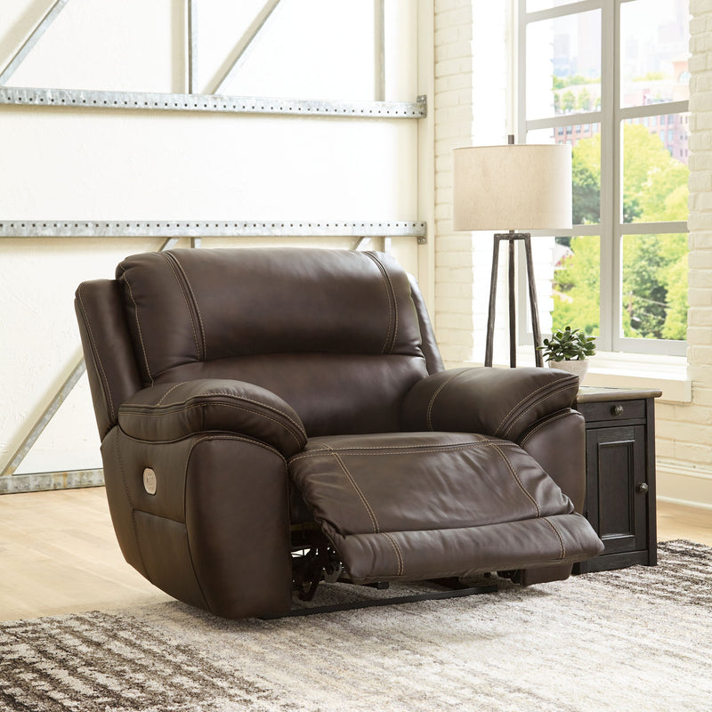 Dunleith - Zero Wall Recliner w/PWR HDRST - Chocolate - R&R Furniture Gallery (Fountain Valley, CA)