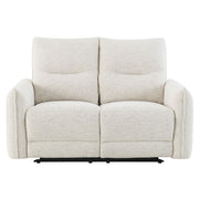 Lalisa - Power Motion Loveseat With USB Port - Cream Chenille - R&R Furniture Gallery (Fountain Valley, CA)