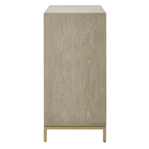 Uttermost Alessia 2-door accent cabinet in light brown wood with sleek design and modern hardware, ideal for stylish storage.
