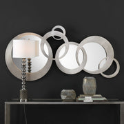 Silver Odiana Modern Mirror wall decor by Uttermost featuring a sleek, contemporary design with a reflective surface and stylish frame.