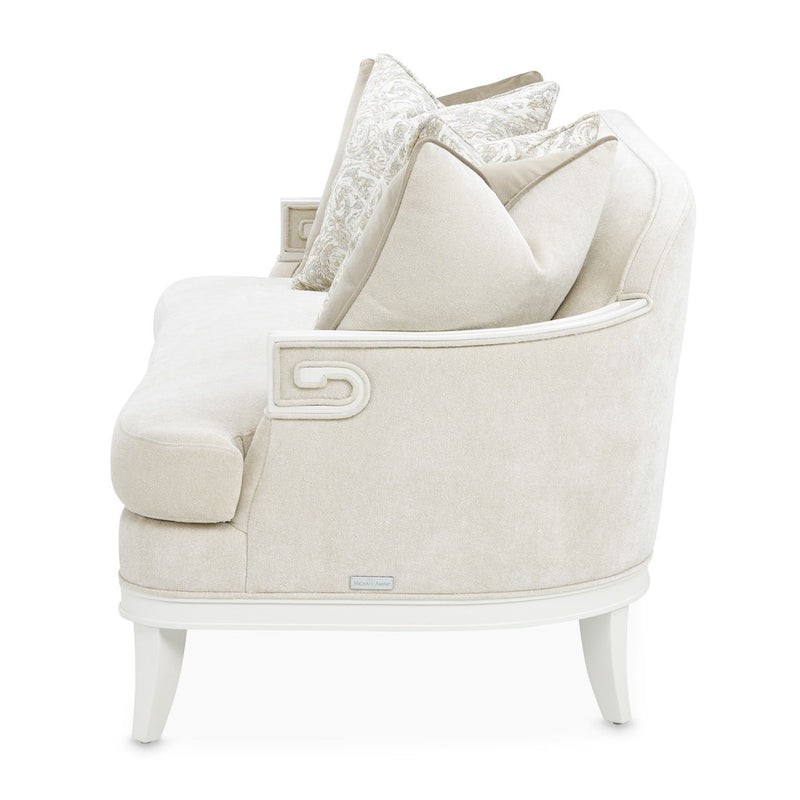La Marisia - Chenille Loveseat - Tranquil / Creamy Pearl - R&R Furniture Gallery (Fountain Valley, CA)