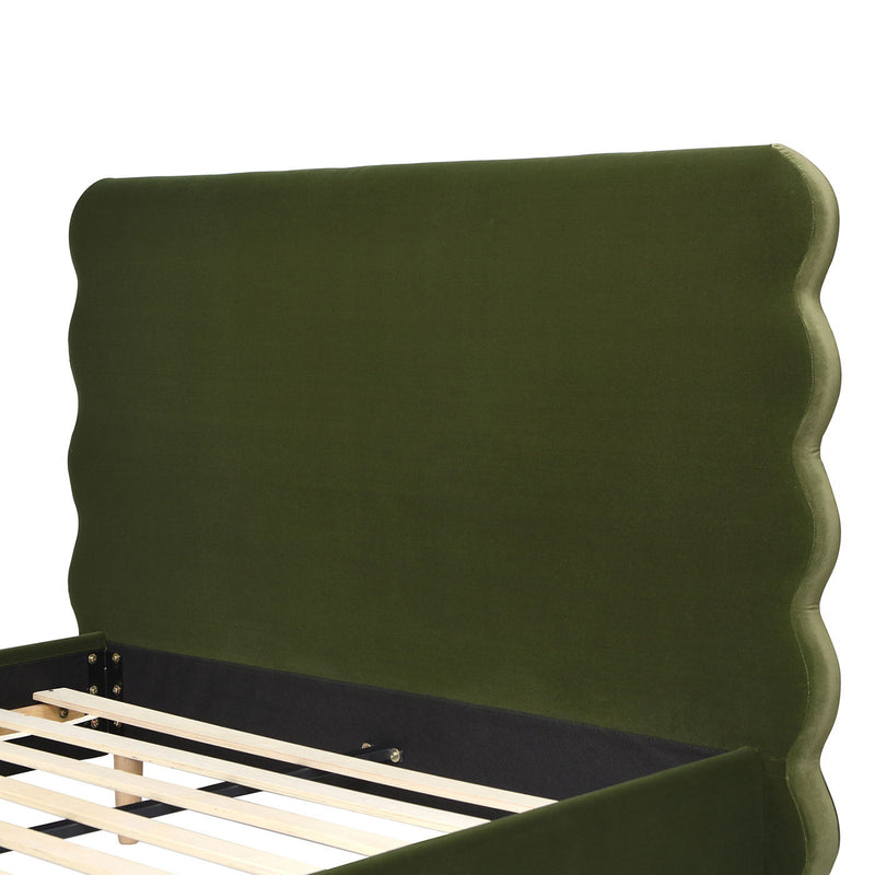 Stockholm - Modern Wavy Headboard Platform Bed - R&R Furniture Gallery (Fountain Valley, CA)