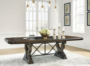 Maylee - Dining Extension Table - Dark Brown - R&R Furniture Gallery (Fountain Valley, CA)
