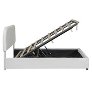 Upholstered Platform Bed With Hydraulic Storage System - R&R Furniture Gallery (Fountain Valley, CA)