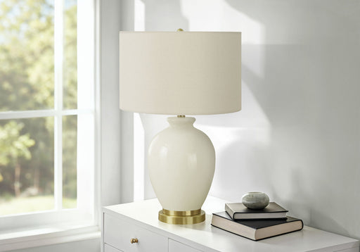Transitional Lighting, Table Lamp - Cream - R&R Furniture Gallery (Fountain Valley, CA)