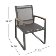 Aresha - Metal Outdoor Dining Armchair (Set of 2) - Gray - R&R Furniture Gallery (Fountain Valley, CA)