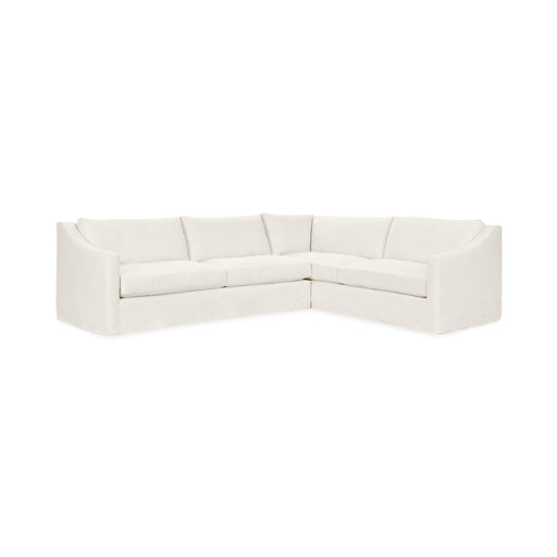 Classic Home Kipton upholstered corner sectional in a cozy, plush fabric with a modern L-shape design and cushioned seating.