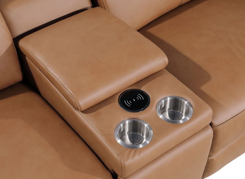 1246 - Modular Power Triple Reclining Sofa, Console Loveseat, And Chair Set With Power Headrests