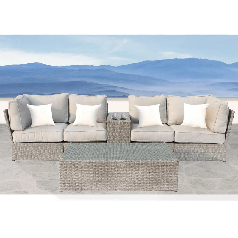 Stylish Modular Wicker Patio Seating Group - R&R Furniture Gallery (Fountain Valley, CA)