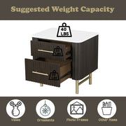 Clayten - Nightstand - Marble Top & Espresso - R&R Furniture Gallery (Fountain Valley, CA)