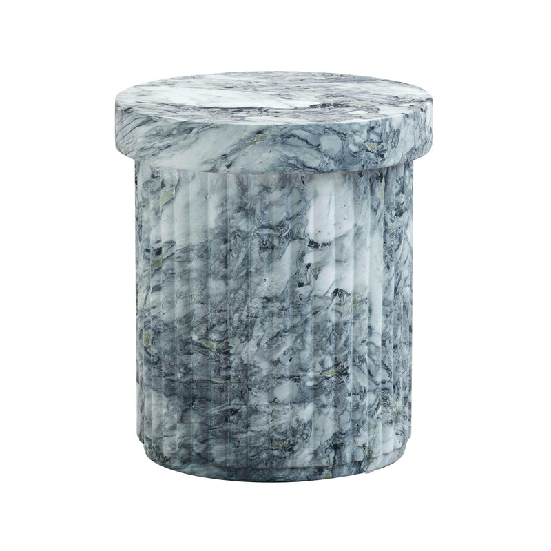 Serafina - Concrete Indoor / Outdoor Side Table - Marble Pattern - R&R Furniture Gallery (Fountain Valley, CA)
