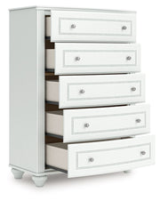 Kozlani - Five Drawer Chest - White - R&R Furniture Gallery (Fountain Valley, CA)