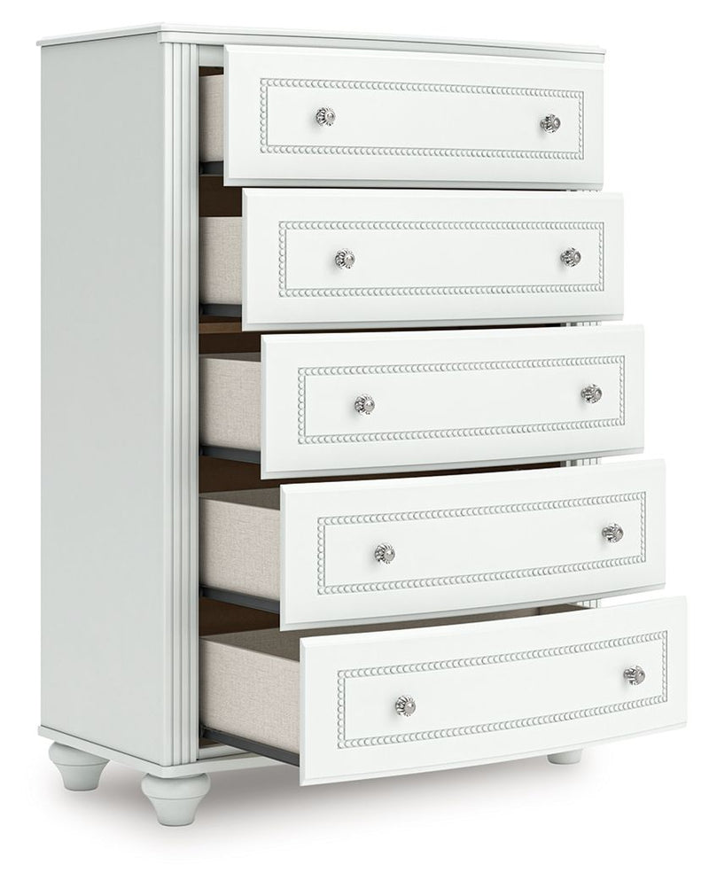Kozlani - Five Drawer Chest - White - R&R Furniture Gallery (Fountain Valley, CA)