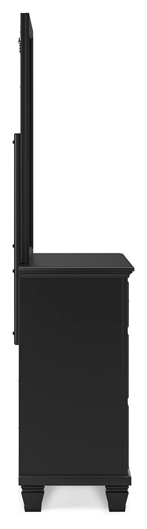 Lanolee - Dresser And Mirror - Black - R&R Furniture Gallery (Fountain Valley, CA)