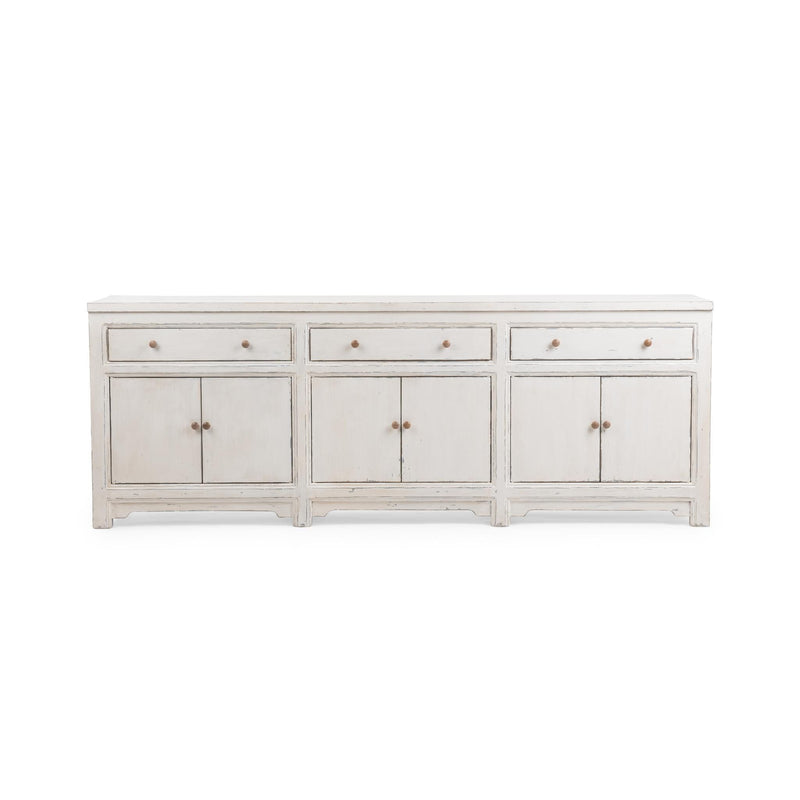 Classic Home Winford 3 Drawer 6 Door Cabinet buffet with wood finish, featuring ample storage and modern design.
