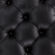 Midnight Raven Briar Square Ottoman by Classic Home, upholstered ottoman with a sleek, modern design and plush fabric.