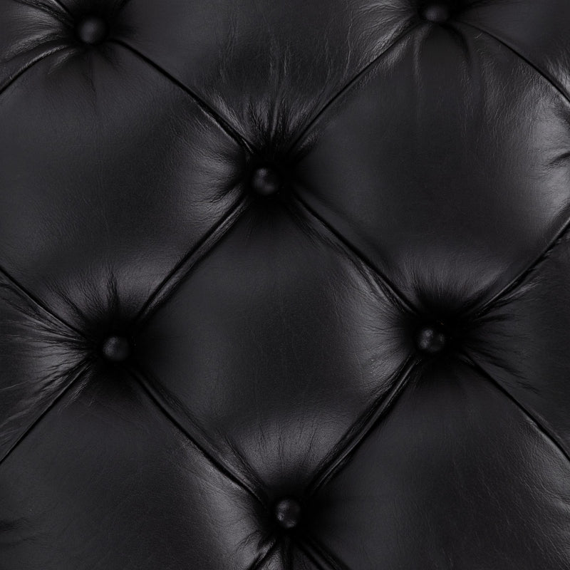 Midnight Raven Briar Square Ottoman by Classic Home, upholstered ottoman with a sleek, modern design and plush fabric.