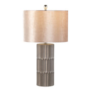 Lumi Source Tania contemporary table lamp with brown and metallic champagne finish, featuring a sleek modern design.