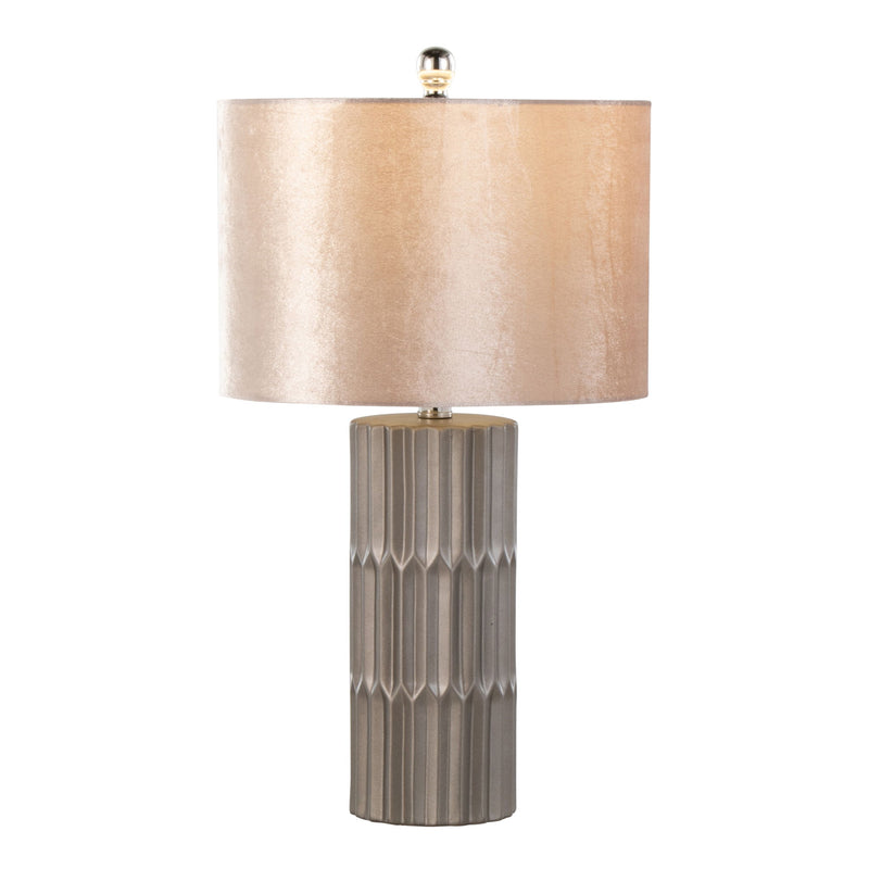 Lumi Source Tania contemporary table lamp with brown and metallic champagne finish, featuring a sleek modern design.