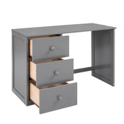 DreamHaus loft bed with built-in drawers, desk, and wardrobe for space-saving bedroom organization.