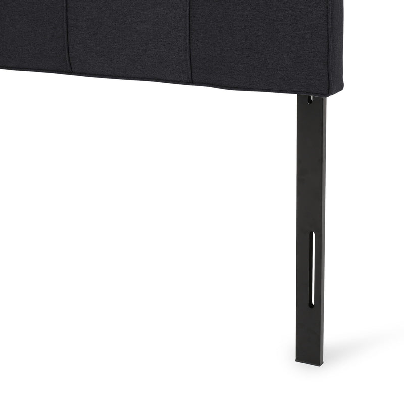 Marakesh - Contemporary Fabric Upholstered King / California King Headboard - Black - R&R Furniture Gallery (Fountain Valley, CA)