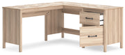 Battelle - 60" Home Office Desk With Return - Tan - R&R Furniture Gallery (Fountain Valley, CA)