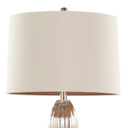 Lumi Source Spade contemporary table lamp set with Mercury, Nickel, and Natural finishes, featuring modern design and sleek shapes.
