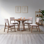 Seda - Round Dining Table - Walnut - R&R Furniture Gallery (Fountain Valley, CA)