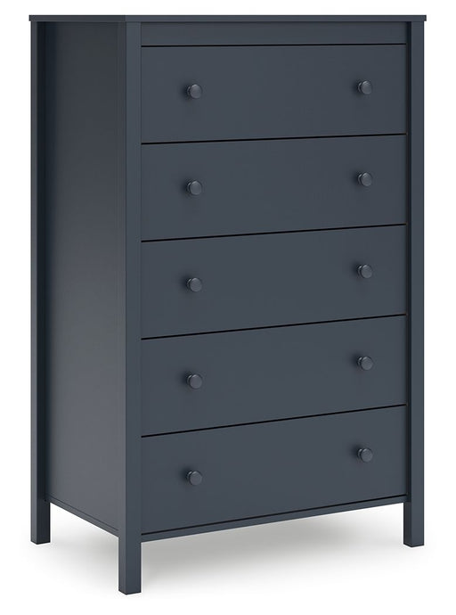 Simmenfort - Five Drawer Chest - Navy Blue - R&R Furniture Gallery (Fountain Valley, CA)