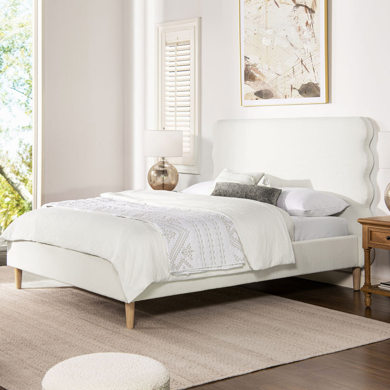 Stockholm - Modern Wavy Headboard Platform Bed - R&R Furniture Gallery (Fountain Valley, CA)