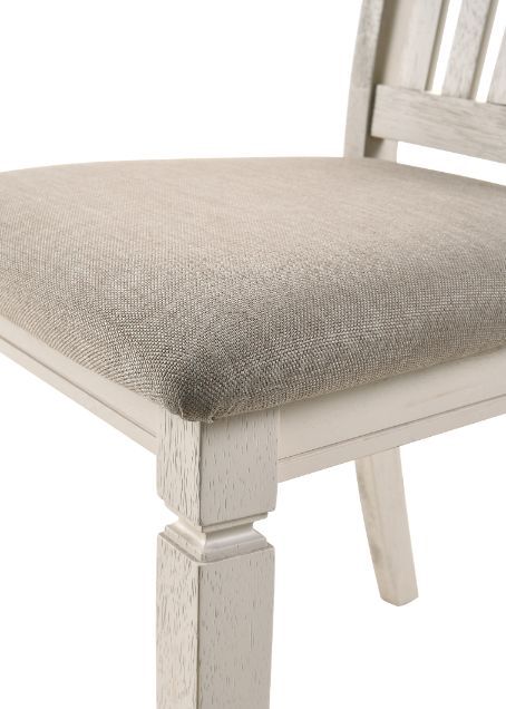 Fedele - Side Chair (Set of 2) - Tan Fabric & Cream - R&R Furniture Gallery (Fountain Valley, CA)